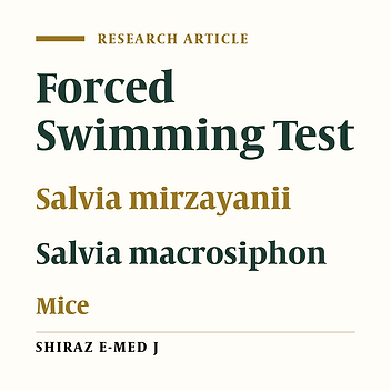 Antidepressant Effects of the Aqueous and Hydroalcoholic Extracts of Salvia mirzayanii and Salvia macrosiphon in Male Mice