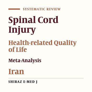 Health-Related Quality of Life of Patients with Spinal Cord Injury in Iran: A Systematic Review and Meta-Analysis