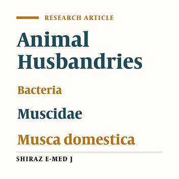 Identification of Bacteria Contaminating Musca domestica (Diptera: Muscidae) Collected from Animal Husbandries