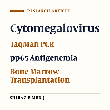 Development and Evaluation of a Real-Time TaqMan-PCR for the Detection of Human Cytomegalovirus DNA in Bone Marrow Transplant Recipients