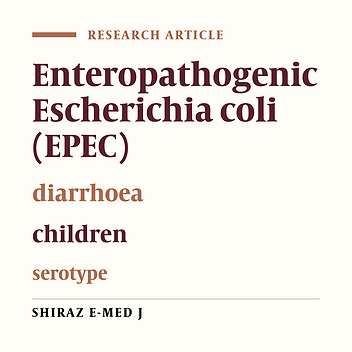 Isolation of Enteropathogenic Escherichia coli from Children with Diarrhoea Attending the National Hospital in Abuja, Nigeria