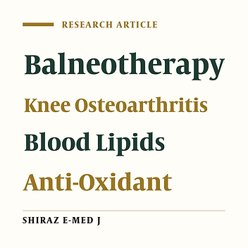 Sulphur Thermal Water Improves Blood Lipids But Not Total Anti-oxidant Capacity in Knee Osteoarthritis Patients