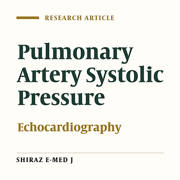 An Alternative Method for Perioperative Estimation of Pulmonary Artery Systolic Pressure by Echocardiography.