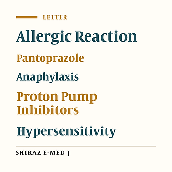 Anaphylaxis as a Side Effect of Pantoprazole