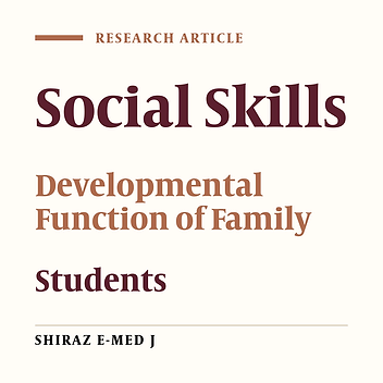 Association Between Children’s Social Skills and Developmental Function of Family in Iran