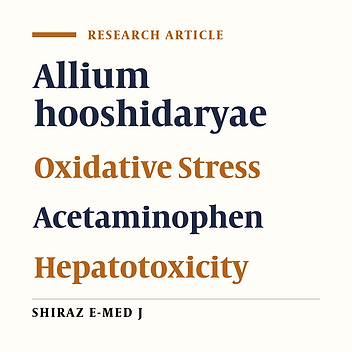 Hepatoprotective Effect of Allium hooshidaryae Hydroalcoholic Extract on Acetaminophen-Induced Hepatotoxicity in Male Rats