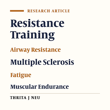 Effect of Resistance Training with Different Intensities on Airway Resistance Indices and Fatigue and Muscular Endurance in Women with Multiple Sclerosis (MS)