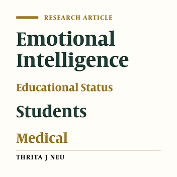 Evaluation of Emotional Intelligence and Its Relation to the Academic Achievement in Medical Students