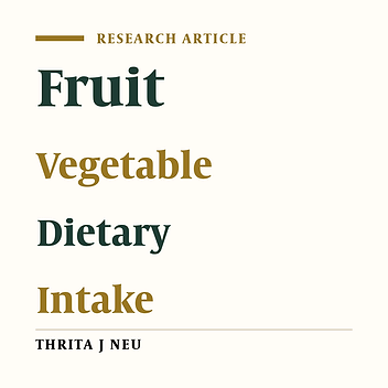 Seasonality in Iranian Fruit and Vegetable Dietary Intake