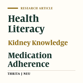 Health Literacy and Medical Adherence in Hemodialysis Patients: The Mediating Role of Disease-Specific Knowledge