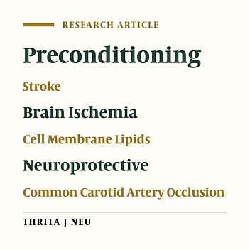 Prolonged and Intermittent Bilateral Common Carotid Artery Occlusion Induces Brain Lipidome Changes in a Rat Stroke Model