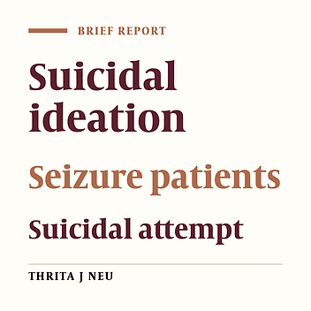 Prevalence of Suicidal Ideation and Attempts in Patients With Epilepsy