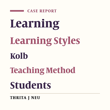 Assessing Teaching Methods for Health Care Management Students Based on Kolb Theory