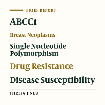 Analysis of the Potential Associations of Two Common Polymorphisms in the ABCC1 Three Prime Untranslated Region With Breast Cancer Susceptibility