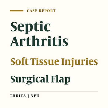 Cover image of the article: A Case Report on Bilateral Knee Coverage Following Septic Arthritis: Lateral Distal Thigh Island Flap and Medial Head Gastrocnemius Flap Methods