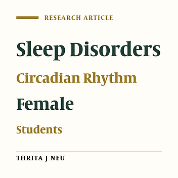 Associations Between Morningness-Eveningness and Sleep Quality Among Female Dormitory Residents