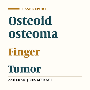 Osteoid Osteoma in Fourth Finger