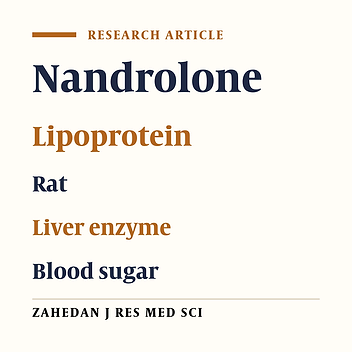 Cover image of the article: The Effects of Subacute Supraphysiological Dose of Nandrolone Decanoate on Liver Enzymes and Lipid Pofiles in Rats