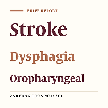 Oropharyngeal Dysphagia in Acute Stroke Patients