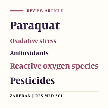 Evidence of Oxidative Damage in Paraquat Toxicity