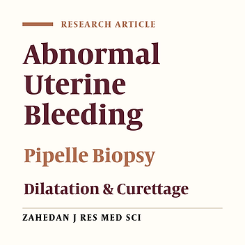 Comparison of Efficacy of Pipelle Biopsy with Dilatation and Curettage
