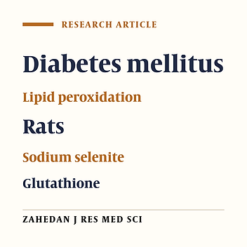 Effect of Sodium Selenite on Lipid Peroxidation and Glutathione in Alloxan Induced Diabetic Rats
