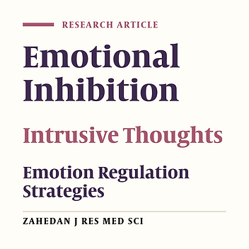 The Influence of Emotional Inhibition on Intrusive Thoughts in a Non-Clinical Sample