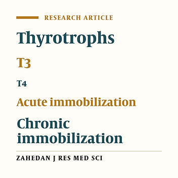 The Effects of Acute and Chronic Immobilization Stress and Aloe vera Extract on Serum Levels of TSH, T3 and T4 in Male Rats
