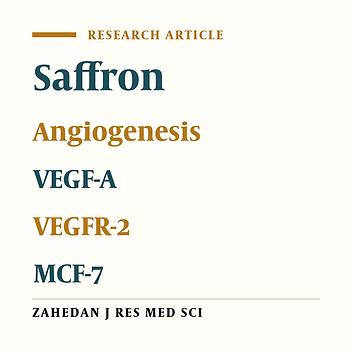 Effect of Crocus sativus L. on Expression of VEGF-A and VEGFR-2 Genes (Angiogenic Biomarkers) in MCF-7 Cell Line