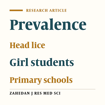 Prevalence of Head Lice at the Primary Schools in Damghan