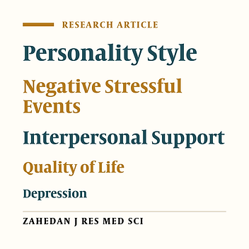 Effects of Personality Style, Negative Stressful Events, and Social Support on Quality of Life and Depression in Multiple Sclerosis Patients