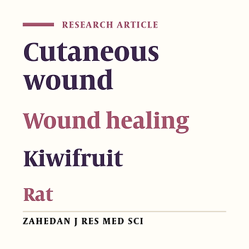 Effect of Wound Dressing with Fresh Kiwifruit on healing of Cutaneous Wound in Rats