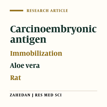 The Effects of Co-administration of Immobilization Stress and Aloe vera on Serum Carcinoembryonic Antigen in Rats