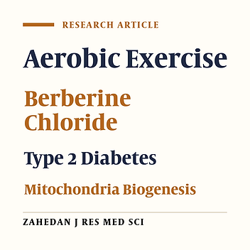 Effects of Aerobic Exercise Combined with Berberine Chloride Hydrate Supplementation on the Mitochondrial Biogenesis of Cardiac Muscles in Diabetic Male Rats