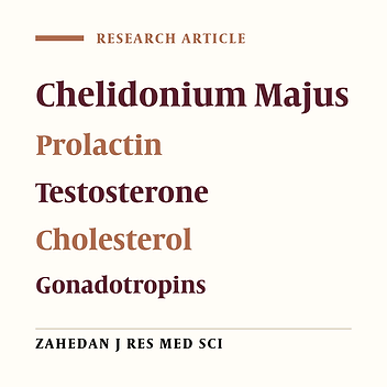 The Effect of Chelidonium majus Extract on the Lipid Profile and Activity of Pituitary-Gonadal Axis in Hypercholesterolemic Rats