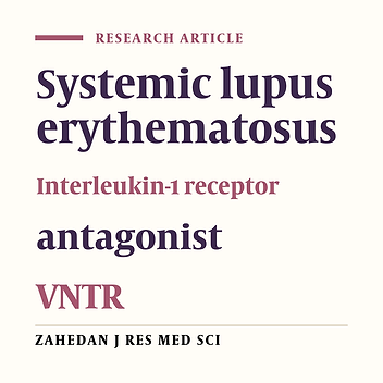 Association of Interleukin-1 Receptor Antagonist Gene 86bp VNTR Polymorphism with Systemic Lupus Erythematosus in South East of Iran