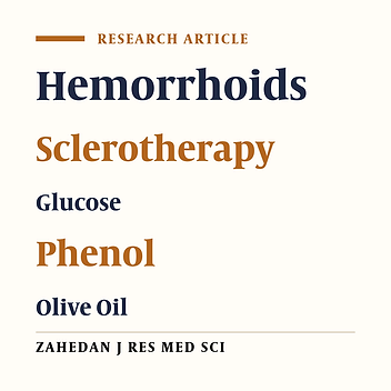 Comparison of  Hemorrhoid Sclerotherapy Using Glucose  50% vs. Phenol in Olive Oil