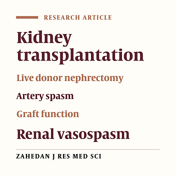 Association of Live Donor Nephrectomy and Reversal of Renal Artery Spasm