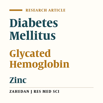 Comparison of Serum Zinc Level in Patients with Diabetes Type 1 and 2 and Its' Relation to with HbA1c