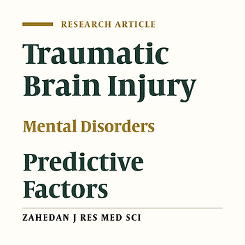 Identifying Risk Factors for Incidence of Mental Disorders after Traumatic Brain Injury