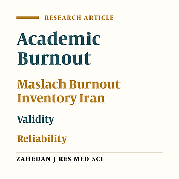 The Psychometric Characteristics of Maslach Burnout Inventory Student Survey: A Study Students of Isfahan University