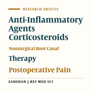 Effectiveness of Various Medications on Post Operative Pain of Vital Teeth after Root Canal Therapy