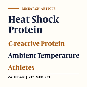 The Effect of Ambient Temperature and Exercise to the Level of Exhaustion on Heat Shock Protein and C-Reactive Protein Plasma Levels on Male Athletes