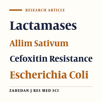 Prevalence of AmpC and ESBL Producing E. coli and Antibacterial Effect of Allim sativum on Clinical Isolates Collected from Zahedan Hospitals