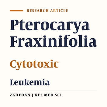 Cytotoxic Effect of Aqueous and Alcoholic Extracts of Pterocarya fraxinifolia Leaves on K562 Cell Line