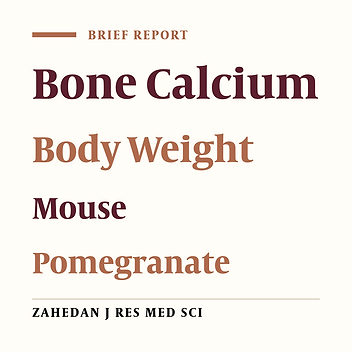 Effect of Pomegranate Juice on Bone Calcium Content and Body Weight of