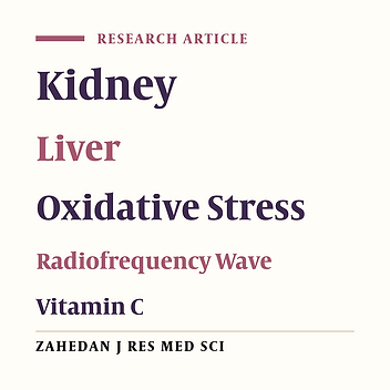 The  Prophylactic  Effect of Vitamin C on Oxidative Stress Indexes Following  Exposure to Radio Frequency  Wave Generated by a BTS Antenna Model in Rat  Liver  and Kidne
