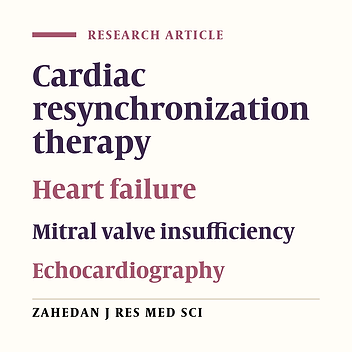 Effects of Cardiac Resynchronization Therapy on Mitral Regurgitation in Heart Failure Patients