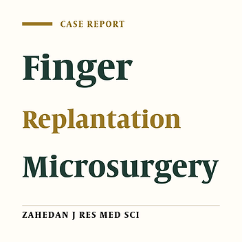 Finger Replantation: A Review of Replantation of Four Fingers in Three Patients