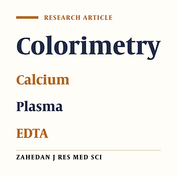 Calcium Determination in EDTA Treated Plasma by Colorimetric Method and Microplate Reading Format